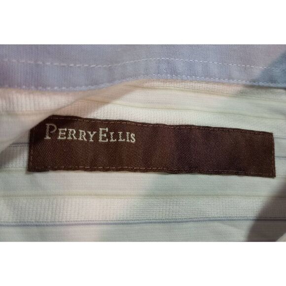 Perry Ellis Shirt Men's 3x White Button‎ Front Long Sleeve - Picture 7 of 9